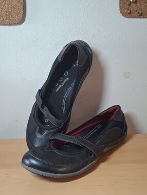 Hush Puppies Body Shoe Zen Mary Jane Black Leather Size 8